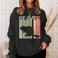 かわいいビーバーの動物 スウェットシャツ 彼女への贈り物