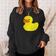 かわいいラバーダックイエローグラフィックかわいいラバーダック スウェットシャツ 彼女への贈り物
