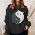 かわいい猫と一緒に陰陽師のサイン I Karma Yoga Cat スウェットシャツ 彼女への贈り物