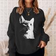 かわいい猫のポートレートデザイン。 スウェットシャツ 彼女への贈り物