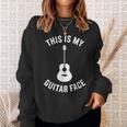 これは私のギターフェイスです ミュージシャン ギタリスト アコースティックギター スウェットシャツ 彼女への贈り物