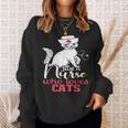 ただの猫好きナースおもしろいネコナース スウェットシャツ 彼女への贈り物