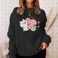 ねこぺん日和 ハート スウェットシャツ 彼女への贈り物