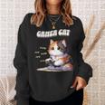 わがままゲーマー猫 ゲーム好き かわいい おもしろ マンガ アニメ オタク スウェットシャツ 彼女への贈り物