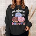 アイム・ジャスト・ヒア・フォー・ザ・ドーナツ・ファニー・ドーナツ・ラヴァー・ドーナツ スウェットシャツ 彼女への贈り物