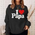 アイラブハートパパ父の日パパパパ スウェットシャツ 彼女への贈り物