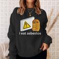 アイ・イート・アスベスト・ファニー・カーズ・チキン・ナゲット・ミーム スウェットシャツ 彼女への贈り物