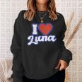 アイ・ラブ・ルナ スウェットシャツ 彼女への贈り物