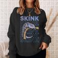アオジタトカゲ 80 年代スタイルの爬虫類飼育者 トカゲの飼い主 スウェットシャツ 彼女への贈り物