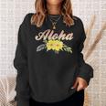 アロハイエロー ハイビスカス スウェットシャツ 彼女への贈り物