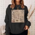 アンティークエンジニアリング機械科学パターン スウェットシャツ 彼女への贈り物