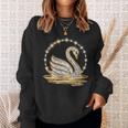 アート プリント モチーフとしての美しい白鳥、ギフトのアイデア スウェットシャツ 彼女への贈り物