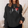 イスタンブールのスカイライン Heartbeat Turkey ブルーモスク Heart Istanbul 長袖tシャツ スウェットシャツ 彼女への贈り物