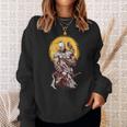 ウクライナのコサック戦士が剣を握り、ウクライナのために戦う スウェットシャツ 彼女への贈り物