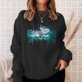 メンズ ウミガメ 風景 亀 スウェットシャツ 彼女への贈り物
