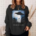 エイリアン アブダクション 牛 Ufo We Are Not Alone ギフト スウェットシャツ 彼女への贈り物