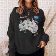 オーストラリアの地図。風景、動物、文化、シンボルのアイコン スウェットシャツ 彼女への贈り物