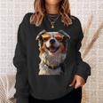 オーストラリアン・シェパード＆サングラス 愛犬家 シェパード スウェットシャツ 彼女への贈り物