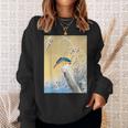カワセミ 鳥 動物 ヴィンテージ 和 浮世絵 自然 江戸 スウェットシャツ 彼女への贈り物