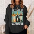 キャティチュード55歳 55歳の誕生日 猫好き 55歳 スウェットシャツ 彼女への贈り物