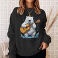 クマがアコースティックギターを弾くクマのギタリスト スウェットシャツ 彼女への贈り物