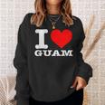 グアム I Heart Guam I Love Guam スウェットシャツ 彼女への贈り物