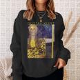 グスタフ・クリムト パラス・アテネ アーティスト向け 長袖tシャツ スウェットシャツ 彼女への贈り物