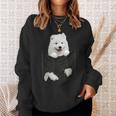 サモエド犬愛好家のためのポケットの中の面白いサモエド スウェットシャツ 彼女への贈り物