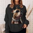 サングラスをかけたピットブル アメリカン・ピット・ブル・テリア スウェットシャツ 彼女への贈り物
