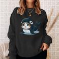 シャチの猫 コスチューム スウェットシャツ 彼女への贈り物