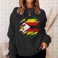 ジンバブエの旗ジンバブエ スウェットシャツ 彼女への贈り物