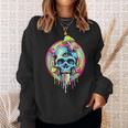 スカルマッシュルーム スケルトン グラフィック ゴス メンズ レディース スウェットシャツ 彼女への贈り物