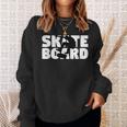 スケートボーダーへのギフト スケートボード シルエット スウェットシャツ 彼女への贈り物