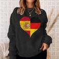 スペインとドイツのハーフaのかっこいい国旗 スペイン ドイツの国旗 Pain German Flag スウェットシャツ 彼女への贈り物