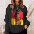 セクシーガールグラフィックtシャツ 「ビキニピンナップガール&ドイツ国旗」 スウェットシャツ 彼女への贈り物