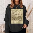 セバスティアン・バッハ ソナタ 楽譜 古典作曲家クラス スウェットシャツ 彼女への贈り物