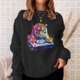タイガーミュージック Dj ターンテーブル Dj タイガーテクノ ダンスクラブ ハウス スウェットシャツ 彼女への贈り物
