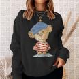 テディベア かわいい 熊 ぬいぐるみ ギフト 動物 アート イラスト スウェットシャツ 彼女への贈り物