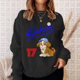 デコピン、デコイ、犬シャツ、No17、大谷、愛犬、コーイケルホンディエ、野球観戦、Dekopindecoy 誕生日 スウェットシャツ 彼女への贈り物