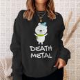 デスメタル ホッキョクグマ Cute Polar Bear Metalhead Death Metal スウェットシャツ 彼女への贈り物