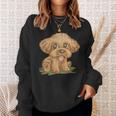 トイプードル かわいい いぬ 子犬 ペット おもしろ 動物 イラスト スウェットシャツ 彼女への贈り物