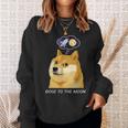 ドージコインdogecoin Hodl 月へ月にto The Moon 暗号通貨doge Memeドージミーム スウェットシャツ 彼女への贈り物