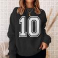 ナンバー10 誕生日ギフト スポーツ選手 チーム番号入りジャージ スウェットシャツ 彼女への贈り物