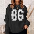 ナンバー86 86歳の誕生日ギフト選手チーム番号入りジャージ スウェットシャツ 彼女への贈り物