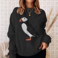 ニシツノメドリ 鳥 動物 図 バードウォッチング 贈り物 鳥類学者 生物学者 自然科学 スウェットシャツ 彼女への贈り物