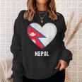 ネパール国旗シャツ スウェットシャツ 彼女への贈り物