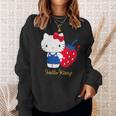 ハローキティ いちご ダークカラー スウェットシャツ 彼女への贈り物