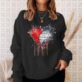 ハート 音符 パンクロック ゴシック 音楽愛好家 スウェットシャツ 彼女への贈り物