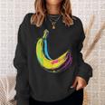 バナナ フルーツ モチーフ イラスト アート バナナ スウェットシャツ 彼女への贈り物