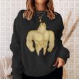 バフ 柴犬 面白い ボディービルダー 犬 ダンク ミーム スウェットシャツ 彼女への贈り物